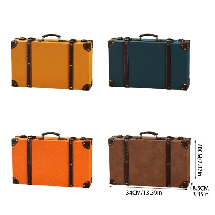 Elegante Vintage-Aufbewahrungstruhe Mit Holzverstärkung Und Ergonomischen Tragegriffen Moderner Klassischer Aufbewahrungskoffer