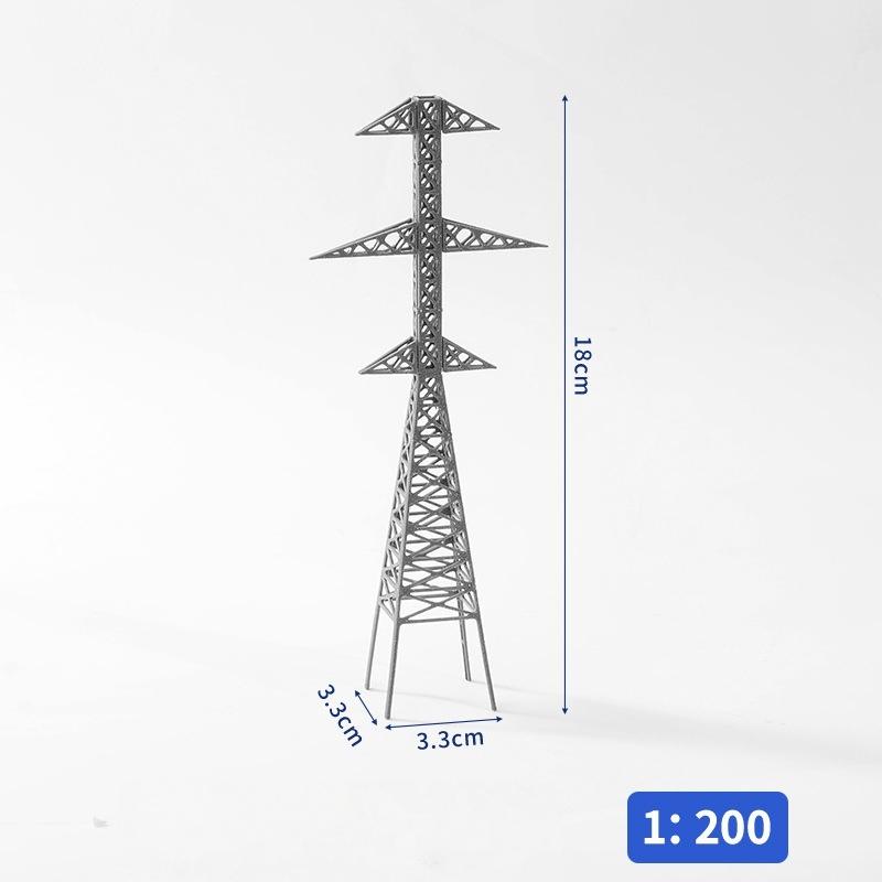1 stk 1:100/1:200 Højvoltsmast Modellering Jernbane Tog Sandbord Scene Layout Samling Legetøj Mini Model Elektrisk Kraftmast