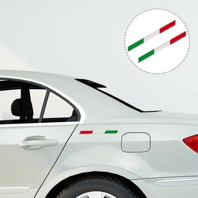 Italian Flag Sticker Decorative Bumper Decals Adhesive Motorcycle Graphics 3D Auto Body Decals for Vehicles Trucks Sedans