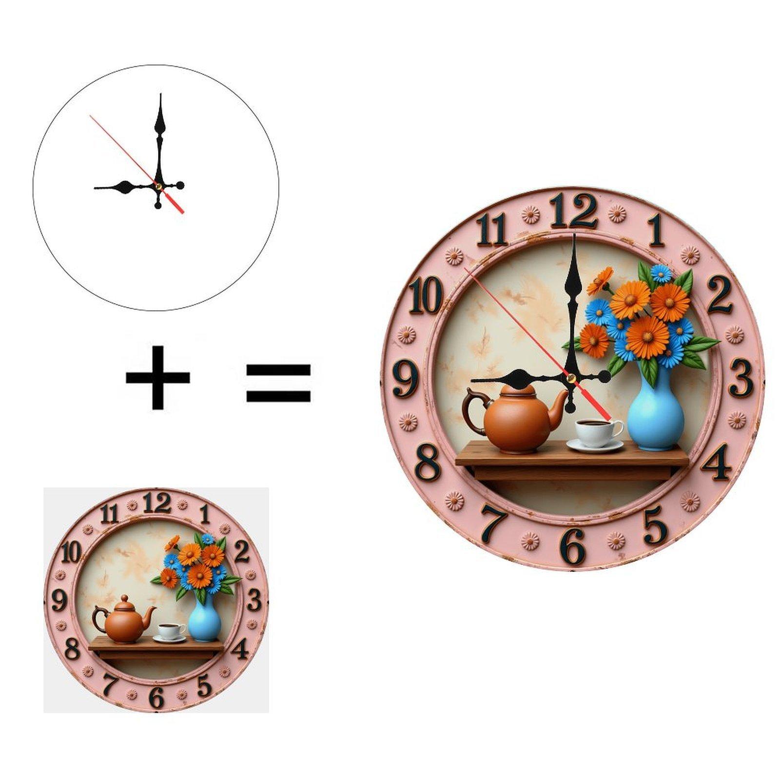 Scandinavian Style 25x25cm Wood Wall Clock with Minimalist Aesthetic and Simple Elegance (White,25*25cm/9.843*9.843inch) белый
