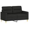 Vidaxl 3-Piece Lounge Set With Cushions, Black, Fabric