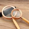 Handheld Magnifying Glass With Aluminum Frame And Ergonomic Handle For Clear Viewing Reading And Inspection Tasks