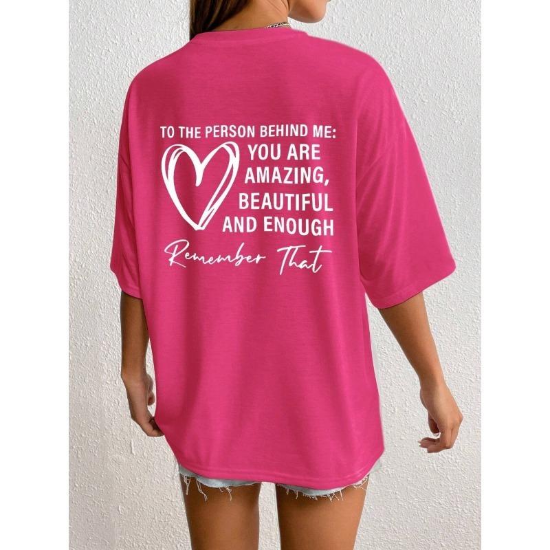To The Person Behind Me: You Are Amaeing Women Tshirts Sport Casual T-Shirts Breathable Cotton Short Sleeve Oversized Tshirt