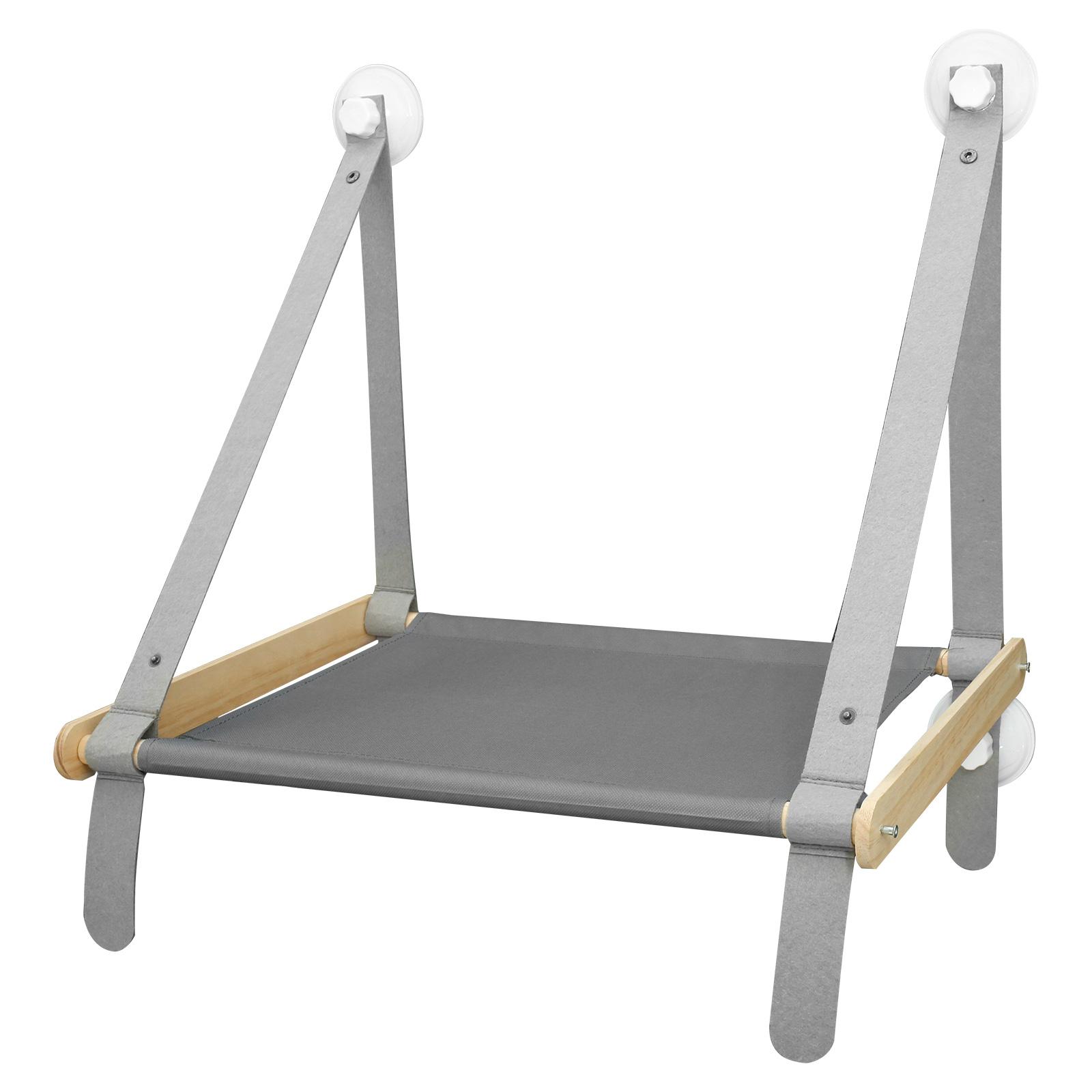 

Складная подвесная кровать для кошек, присоски для окон, гамак для домашних животных, подвесное сиденье для котят, удобные аксессуары для домашних животных серый