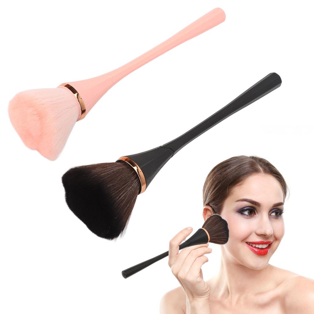 2 Pcs Makeup Brushes Set Accurate Coloring Smudge 3D Soft Rich Slender Bristles Loose Powder Blush Large Makeup Brush