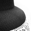 French Elegant Retro Black Foldable Big Brim Bell Basin Hat Women'S Summer Shade Holiday Beach Big Straw Hat