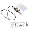 Badge Holder with Lanyard Cartoon Beaded Design Adjustable Nylon Cord Bus Card Holder for Office Sch