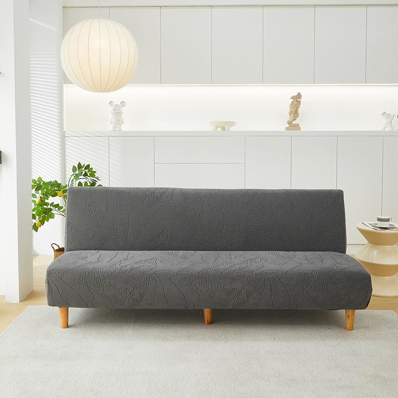 Armless Jacquard Sofa Bed Cover Elastic Soft Folding Sofa Covers Without Armrests  Couch Sofa Protection Suitable For 2-3 Seater