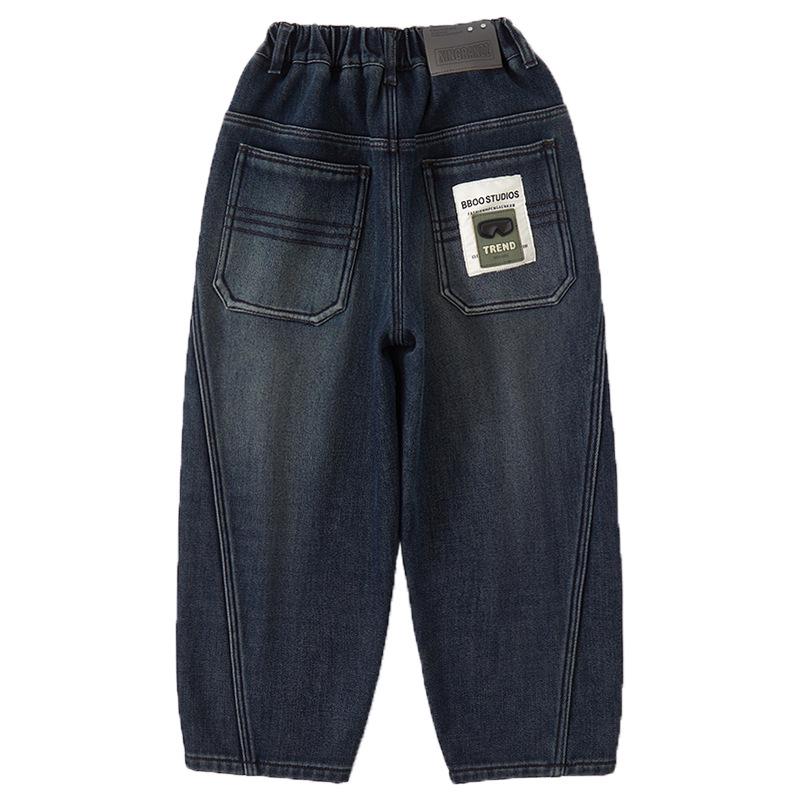 Chlapecké džínové kalhoty: 2025 Jaro/Podzim Ležérní a Trendy Kalhoty pro Střední a Velké Děti