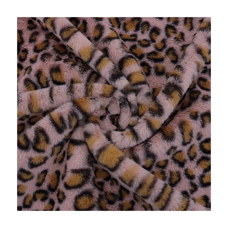 800g Leopard Print Rabbit Fur Fabric: Blanket, Toy, Pillow, Homewear, Kids' Wear, Coat, Hat.