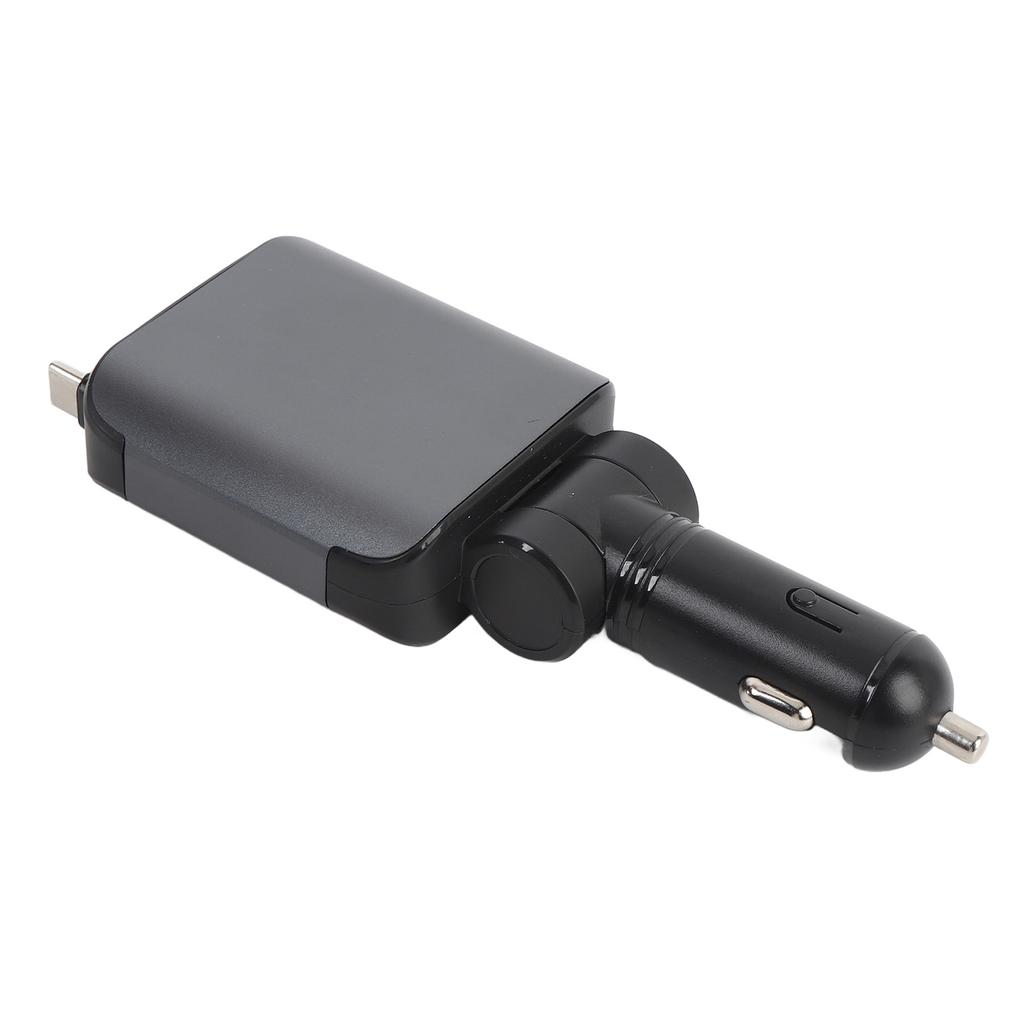 Zatahovací nabíječka do auta 120W USB C adaptér do auta Nabíječka do auta na telefon s 31,5palcovým kabelem Starlight