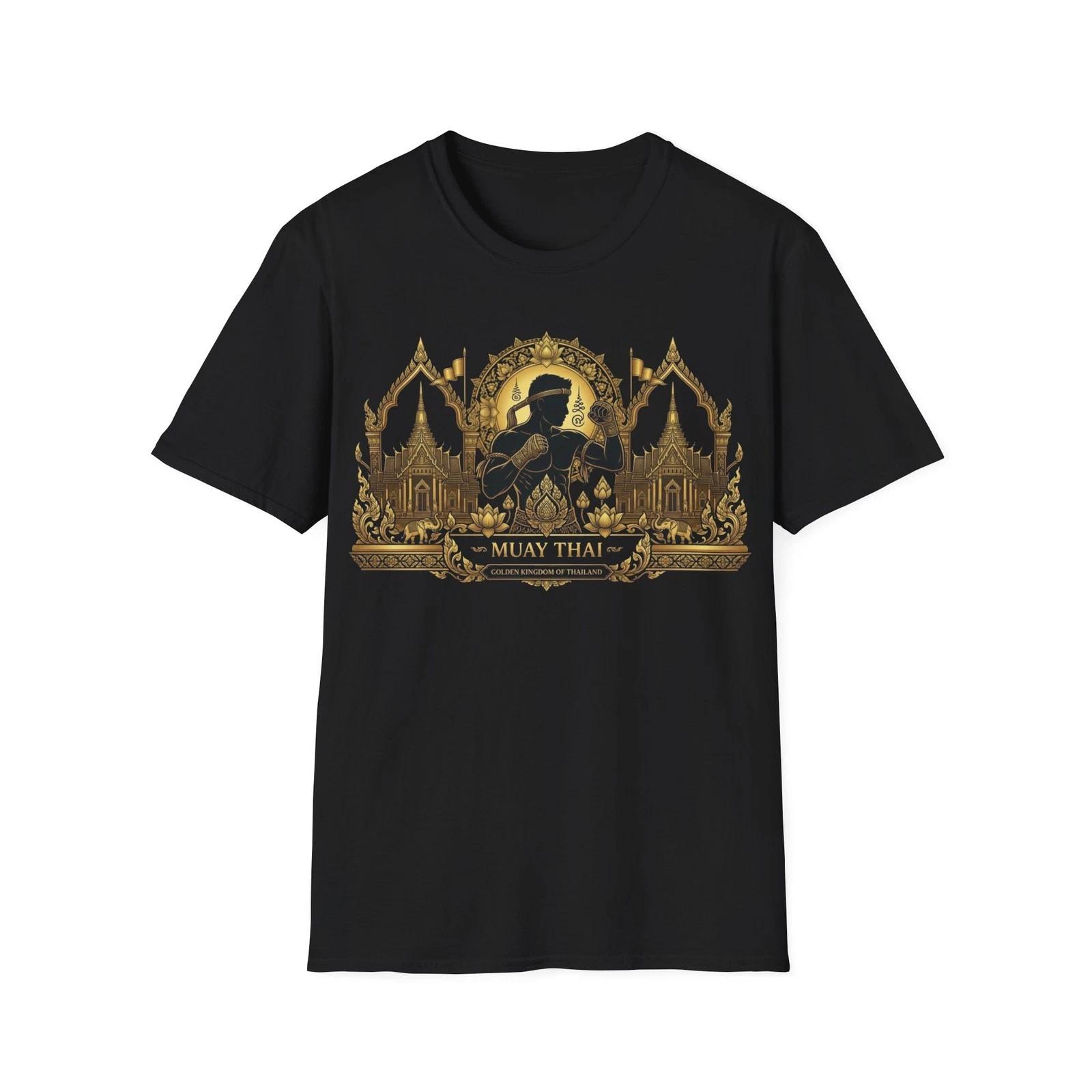 Golden Buddha Temple Shirt Thai Buddhist Art Streetwear Asian Graphic Tee Gift L