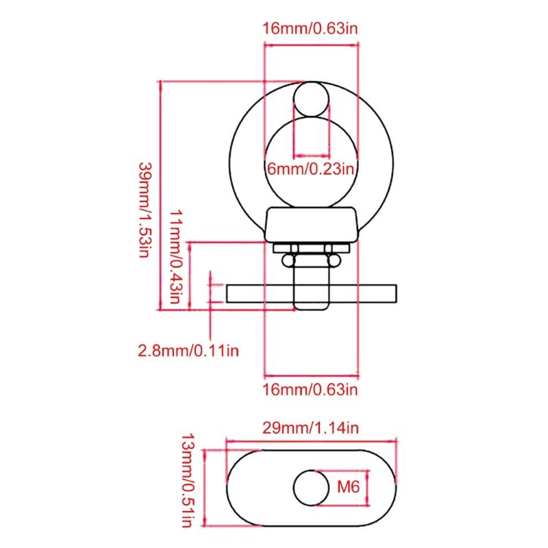 4Pcs Stainless Steel Kayak Track Mount Screw Kayak Track Mount Nut Tie Down Eyelet Rail Mount Screw Accessories