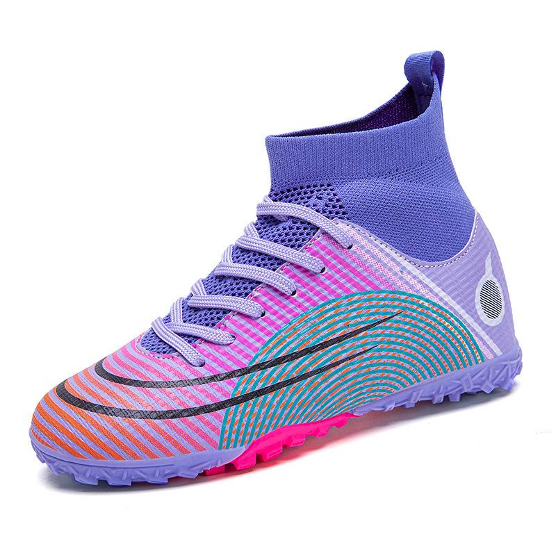 Sports broken children's sneakers girls a nail men's game high-top 2025 football shoes luminous new training