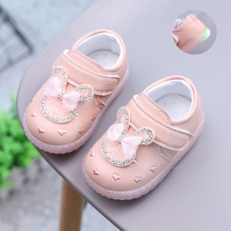 Trendy Walkers Fashionversatile Comfort Baby Shoes Soft Sole Anti Slip Simple Baby Girl Shoe Light Cute Cartoon Leather Shoes