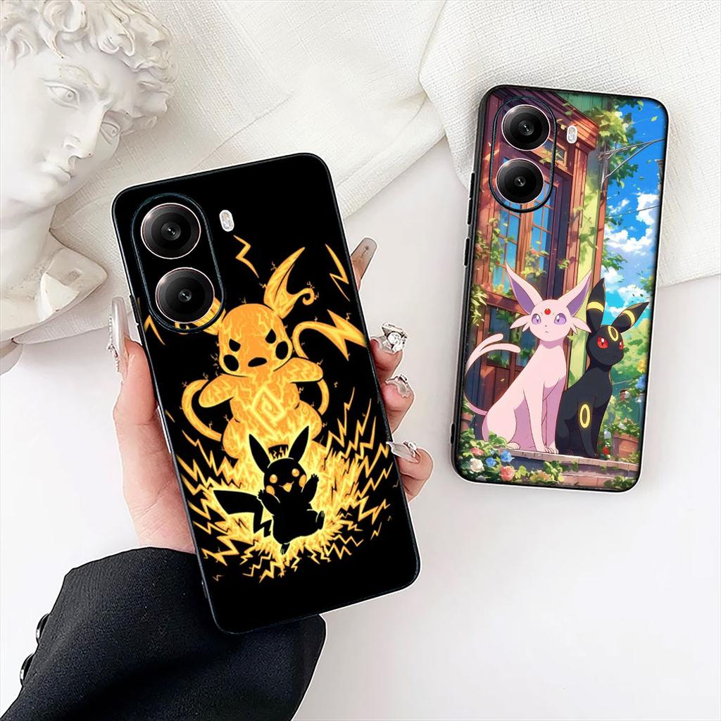 Umbreon P-Pikachus Espeon P-Pokemons Phone Case for Apple iPhone 12 13 Mini XS 11 Pro Max 7 8 Plus + XR 8+ X SE 2020 SE3 Cover