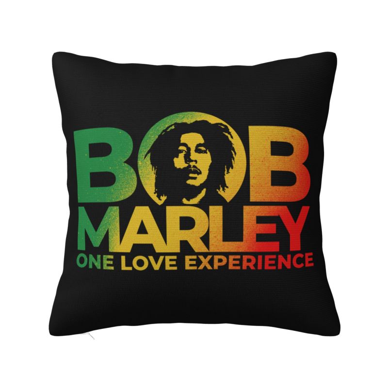 Fashion Jamaica Reggae Rock Bob Marley Cushion Cover xcm Soft Pillow Case for Sofa Square Pillowcase Home Decor