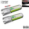 White laser long-range strong light XPG focusing flashlight Type-C charging with strong magnetic pen clip fluorescent k
