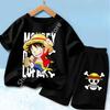 Set di Abbigliamento Estivo a Maniche Corte per Bambini Ragazzo Ragazza Anime T-shirt Pantaloncini 2pz Un Pezzo Outfit per Bambini Chopper Luffy Tuta Completo