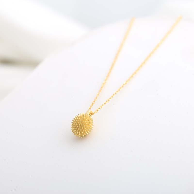 Durian necklace ancient sand gold fruit pendant jewelry