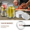 Good-100 Pcs Regular Mouth 70MM Jar Canning Lids, Reusable Leak Proof Split-Type Silver Lids With Silicone Seals Rings