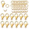 80Pcs/Set Stainless Steel Lobster Clasp Jump Rings Connectors Clasp Crimp End for Bracelet Necklace Chains DIY Jewelry Making
