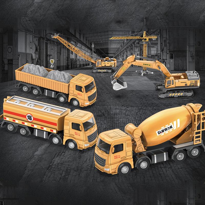 1:55 11 Styles Scale High Simulation Alloy Toys Diecast Loader Bulldozer Excavator Engineering Truck Construction Boys Gifts