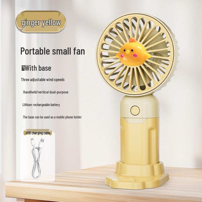 Rechargeable USB Mini Fan: Portable Handheld & Desktop Stand, Ideal Student Gift