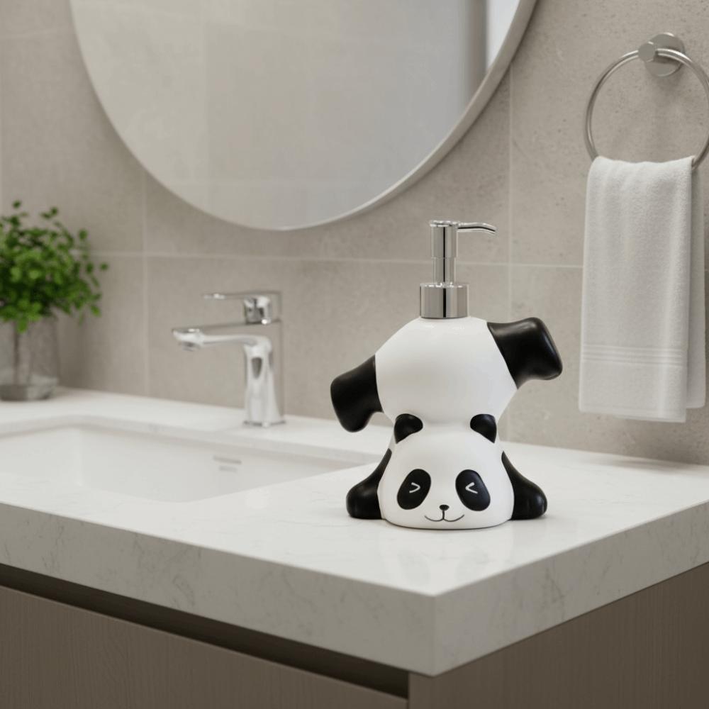 Press Bottle Panda Soap Dispenser Decorative Shampoo Soap Dispenser  Bathroom