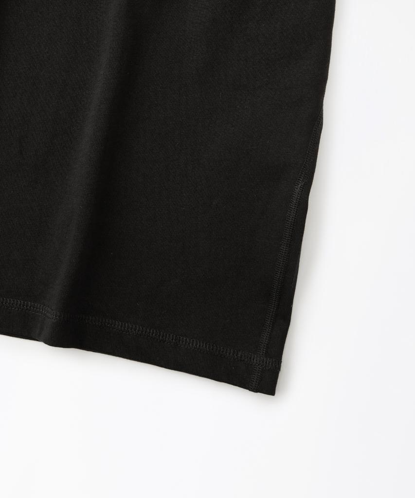 OUTSTANDING Henley Neck Half Sleeve Tee_Black