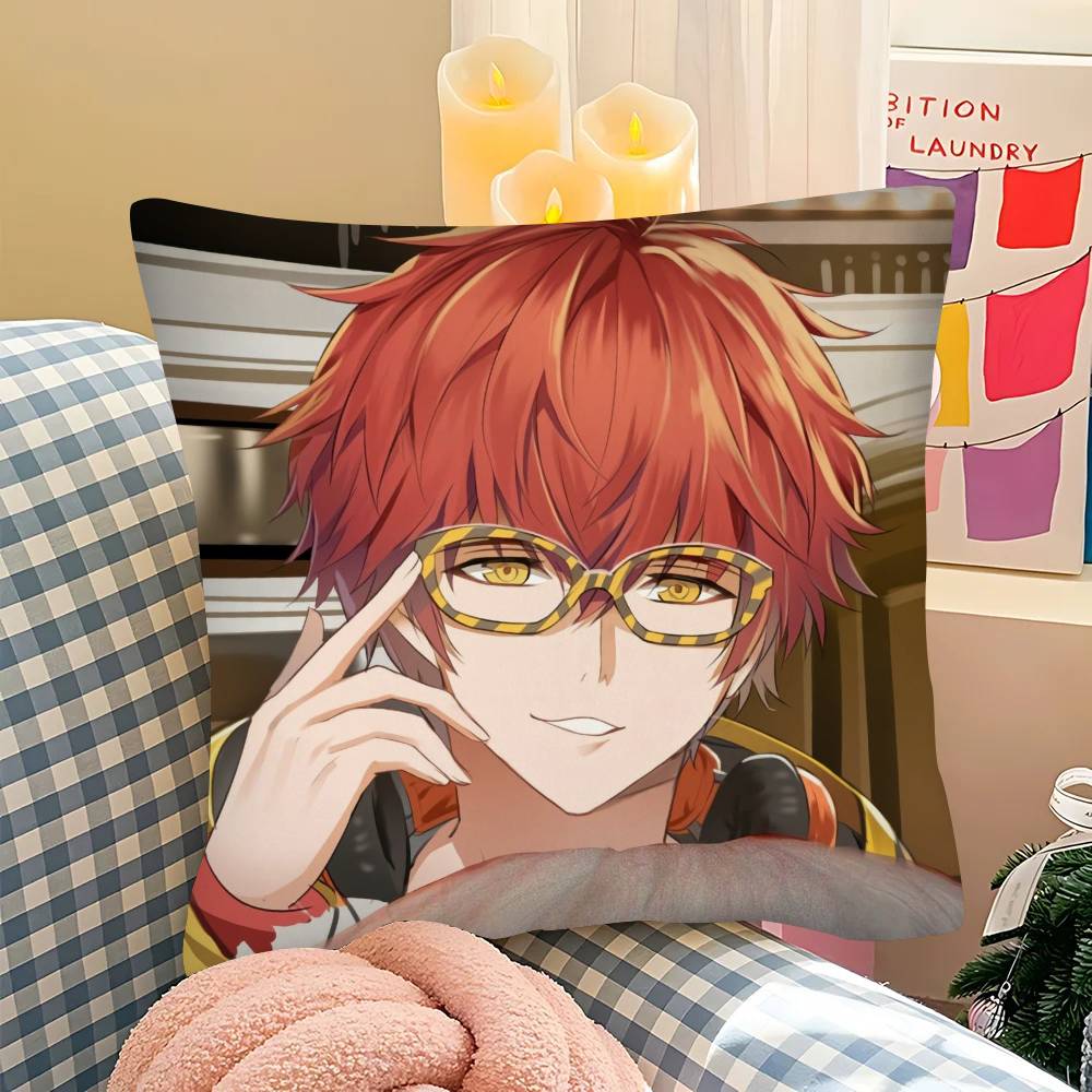 1Pc Anime Mystic Messenger Game Pillow Case Fashion Square Pillowcase Bedroom Sofa Room Ins Decoration Leisure