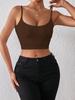 Casual Double Layered Tank Top U Neck Crop Tops Women Summer Camis Solid Color Camisole Fashion Tube Female Sleeveless Cropped Vest Y2K Clothes