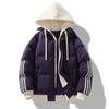 Fake Two-piece Cotton Jacket for Men In Winter New American Casual Hooded Thickened Warm Cotton Jacket