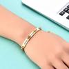 Justerbart Titanarmband med Gravyr 'Always Believe in Yourself', 5 MM Böjd Rostfri Stålplatta