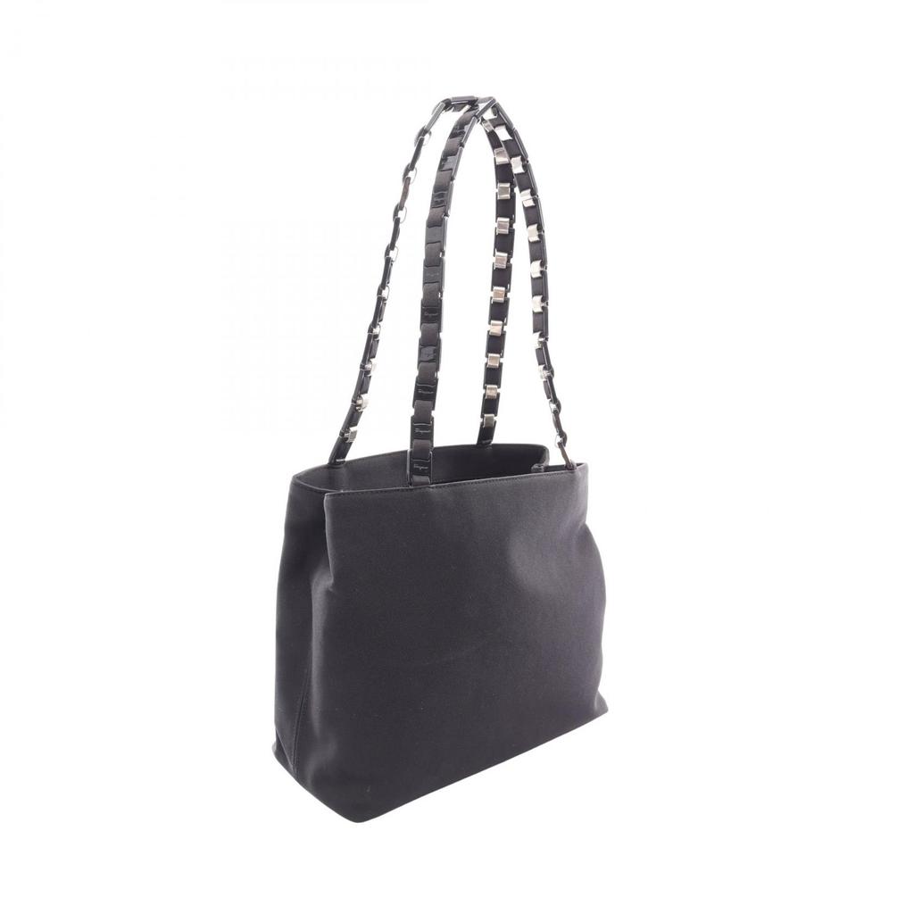 Used Salvatore Ferragamo Shoulder Bag Nylon Black Used Women