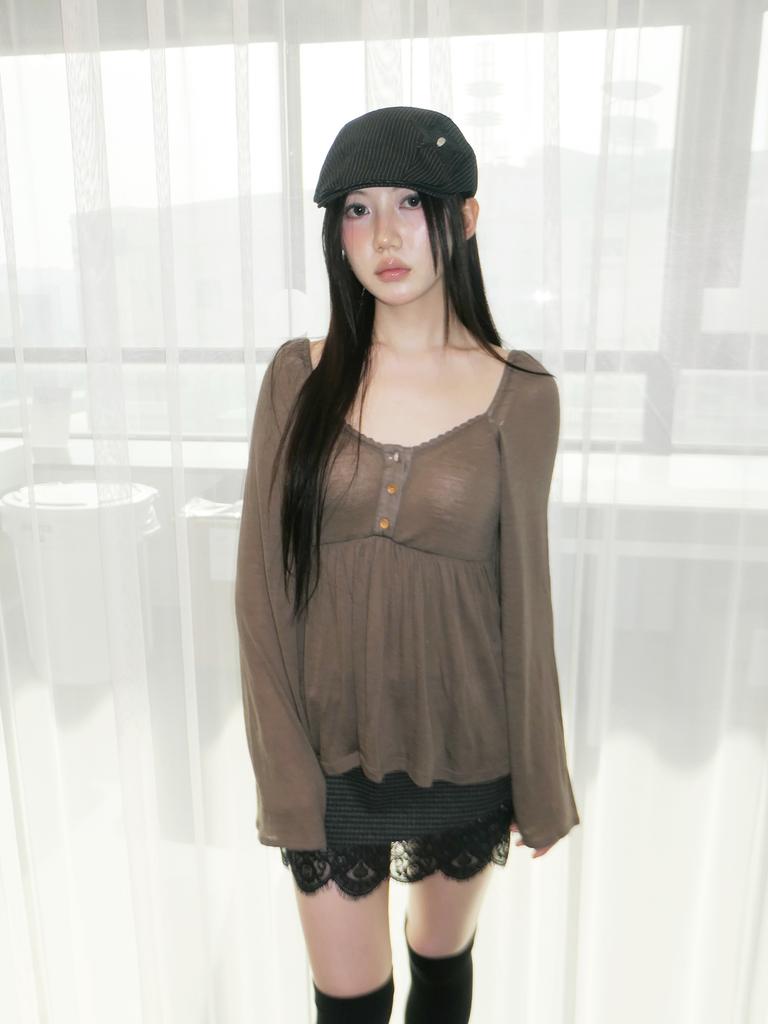 Hey Y2K Hunting Cap (Pinstripes)