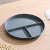 Fat Loss Portion Control Plate: Three-Compartment, Drop-Proof Wheat Straw Design, Color-Coded for Efficient Meal Planning.