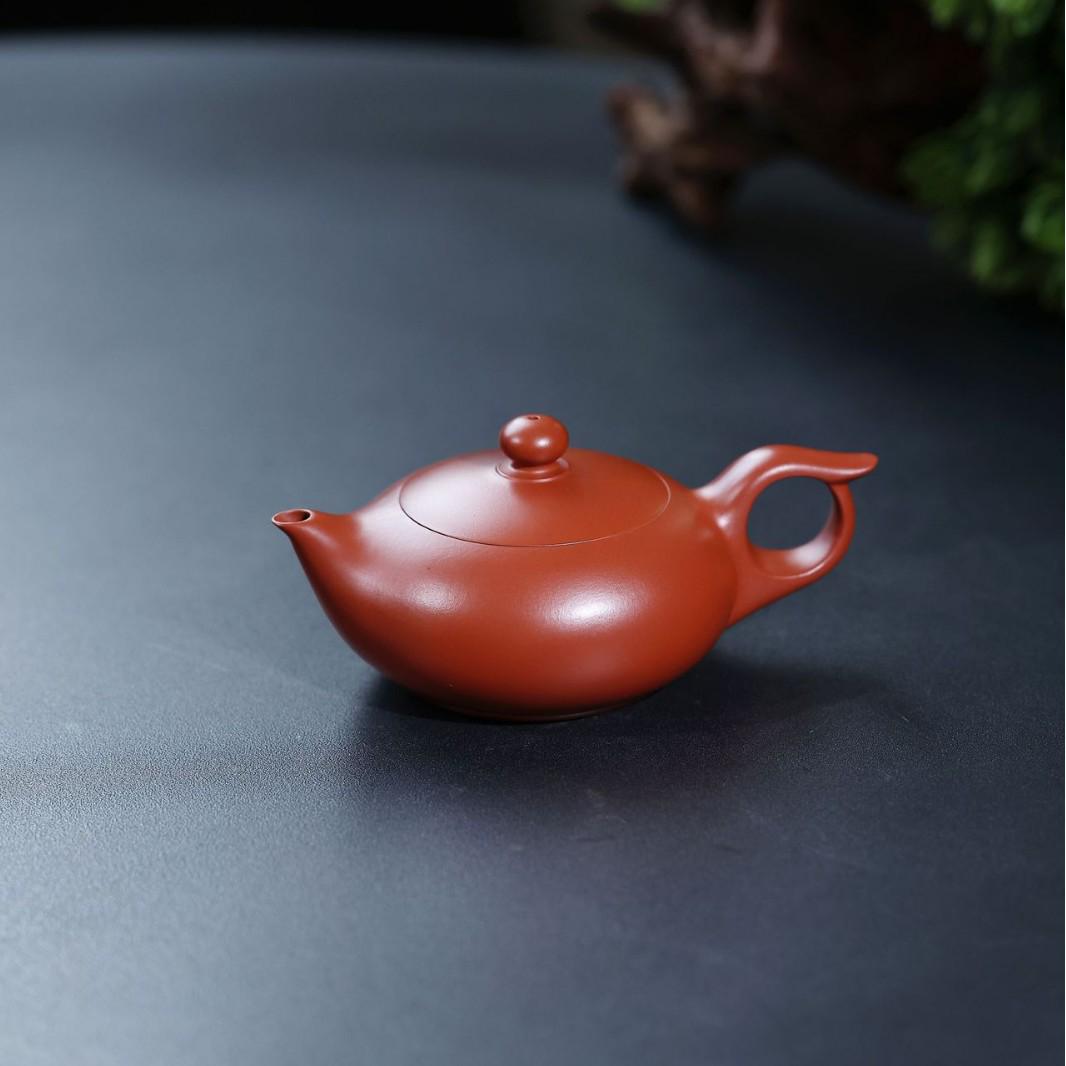 Handmade Yixing Vermilion Clay Teapot - Da Hong Pao Feng Chu Hu, Three-Cup Gongfu Chaozhou Design