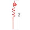 Spiral Christmas Plastic Straw Food Grade Christmas Party Decor Christmas Cartoon Straw  Children