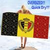 Belgica Print Beach Towel, Large Soft Quick Dry Towel for Beach Camping Swimming