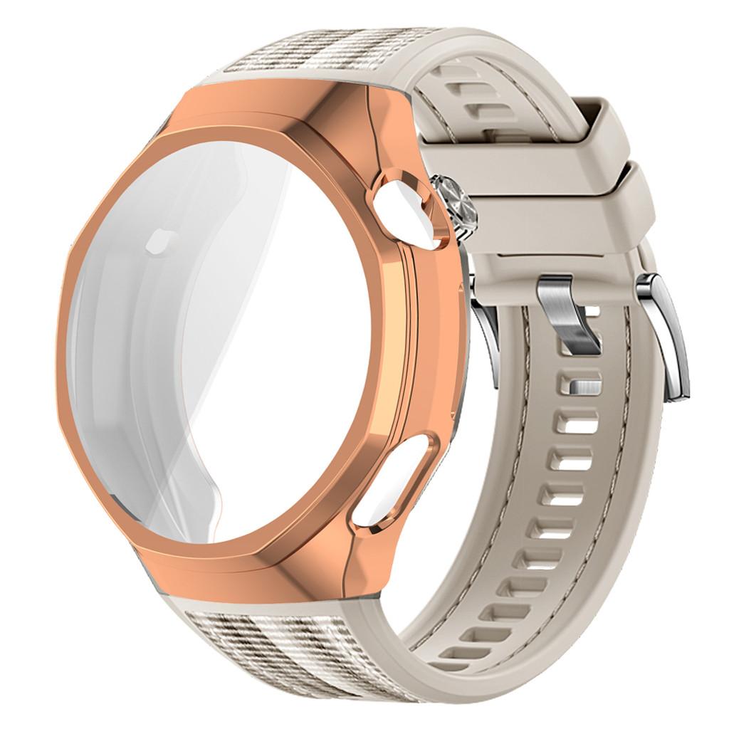 TPU Soft Case+Silicone Sport Woven Bracelet Band With TPU Protector Bumper Shell Cover For Huawei GT6 Pro 46mm