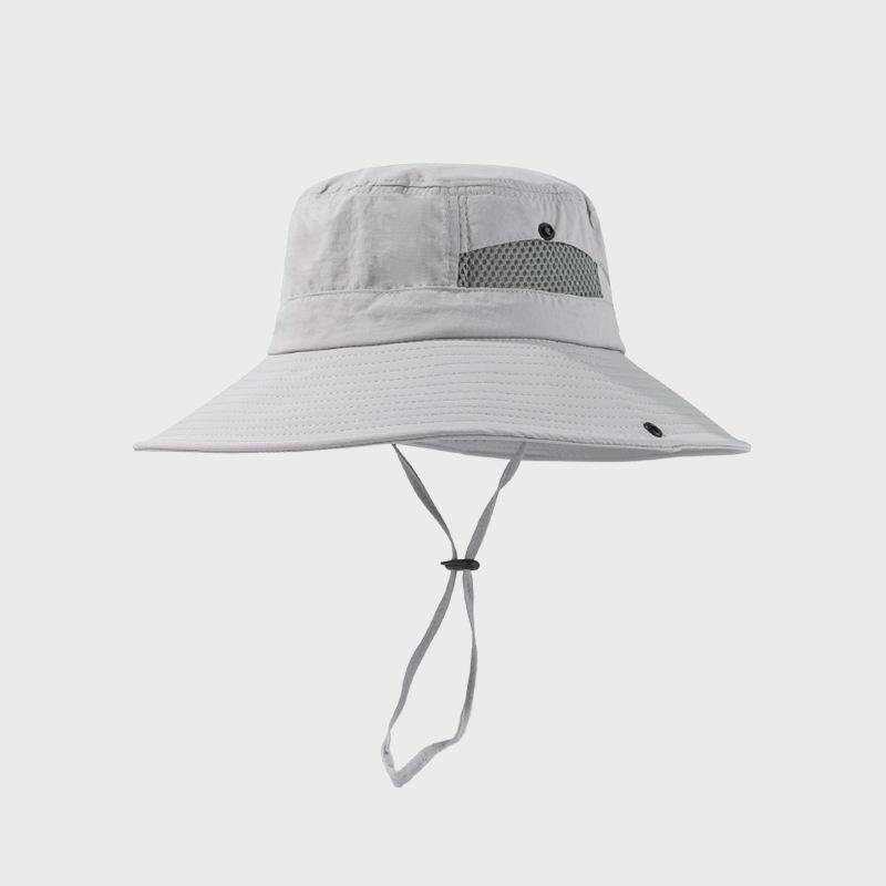 Summer Outdoor Water-Repellent Mountaineering Fisherman Hat Men's Big Head Thin Quick-Drying Hat