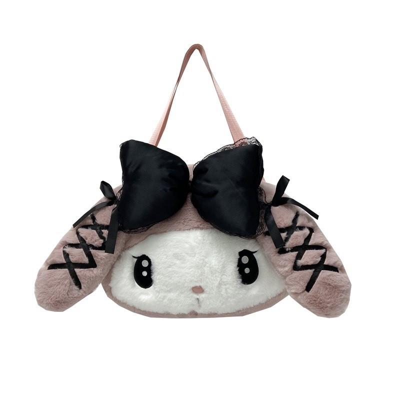 Kreskówkowa torba na ramię z pluszu Sanrio Kuromi My Melody o dużej pojemności do codziennego użytku