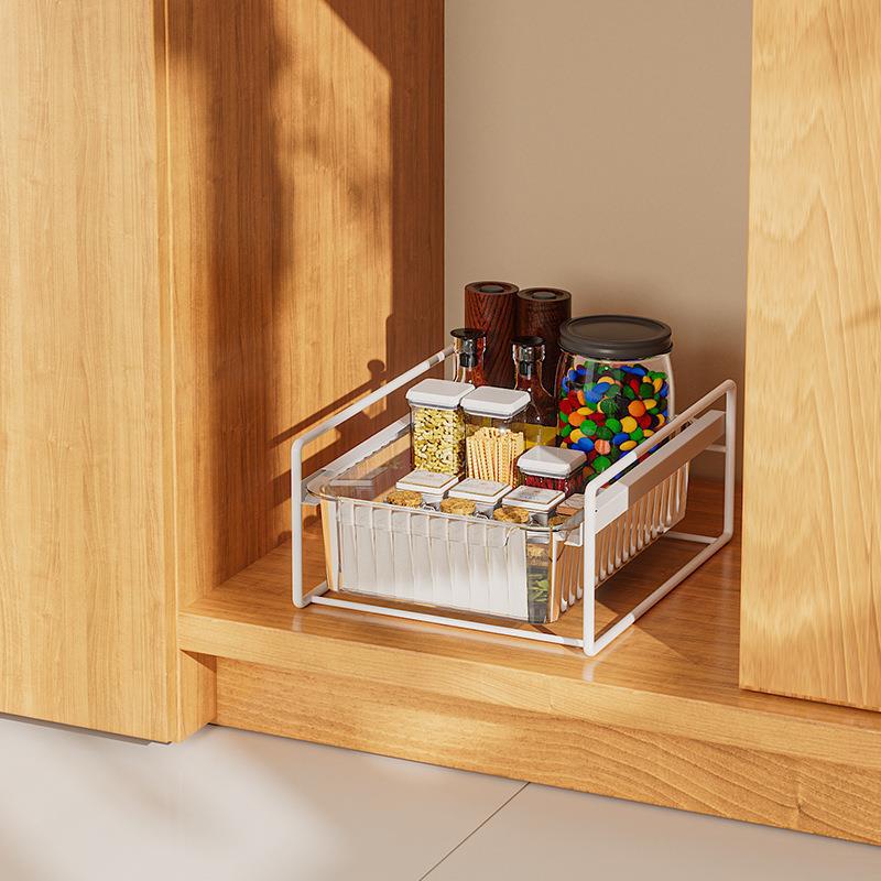 Kitchen storage rack, sink, storage rack, floor to ceiling household layered cabinet rack, multifunctional pull-out sink