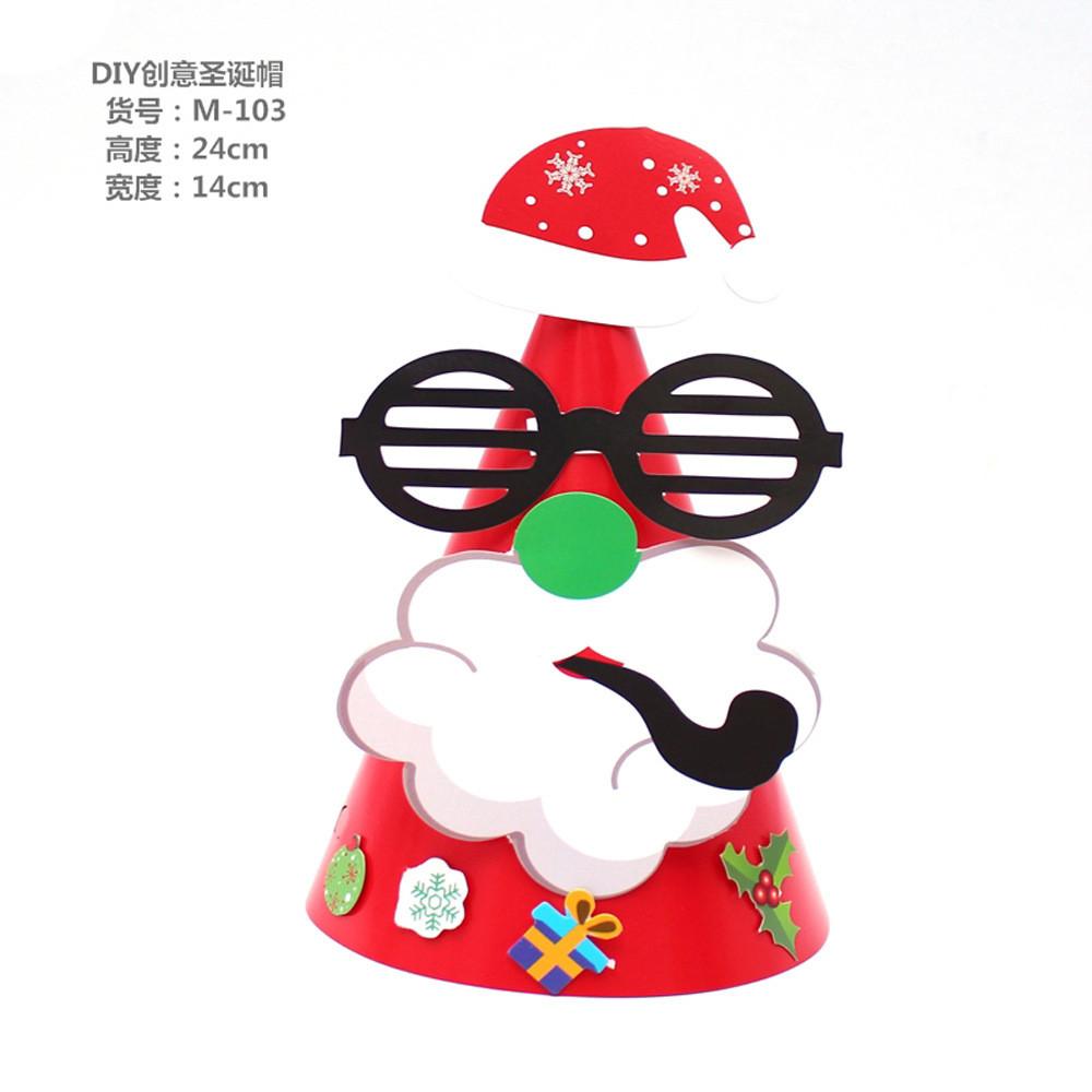 Joyful Cartoon Christmas Party Hats For Kids With Delightful Snowman And Print Reindeer