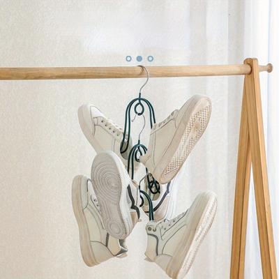 2pcs Shoe Drying Rack - Creative Multi-Functional Windproof Double Hook Hanger for Home Storage & Organization Shoe Organizer
