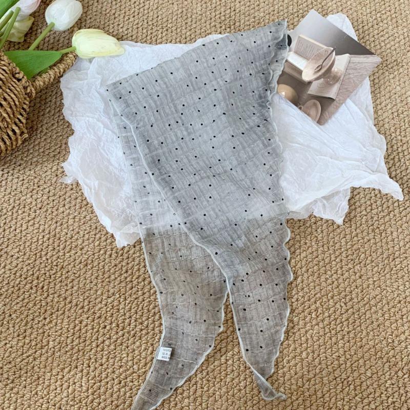 Headscarf summer women's pastoral new summer thin breathable sunscreen neck protection scarf triangle scarf scarf women's waist silk scarf