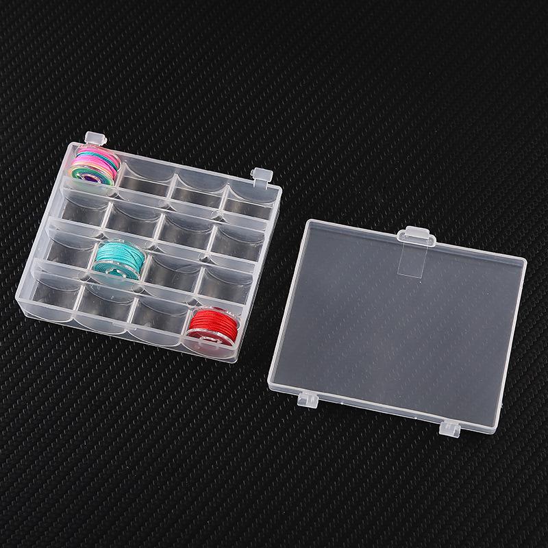 10-Grid/16-Grid/25-Grid/36-Grid/60-Grid Plastic Bobbin Storage Box for Sewing Machine Threads
