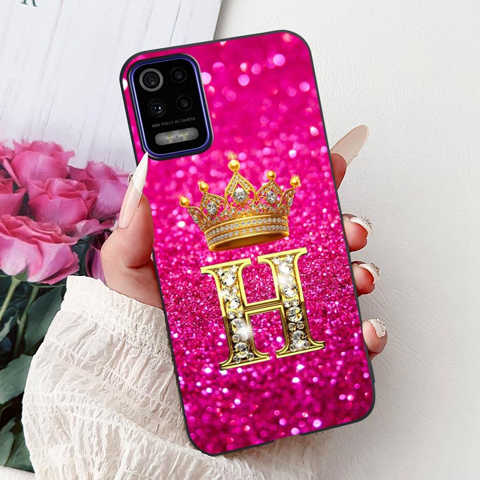 Pro pouzdro LG K52 2020 LM-K520 Nové Módní Korunní Písmena Kryt Měkký Silikonový Kryt na Telefon Pro LG K62 LM-K525 K 52 LGK52 LGK62 Fundas