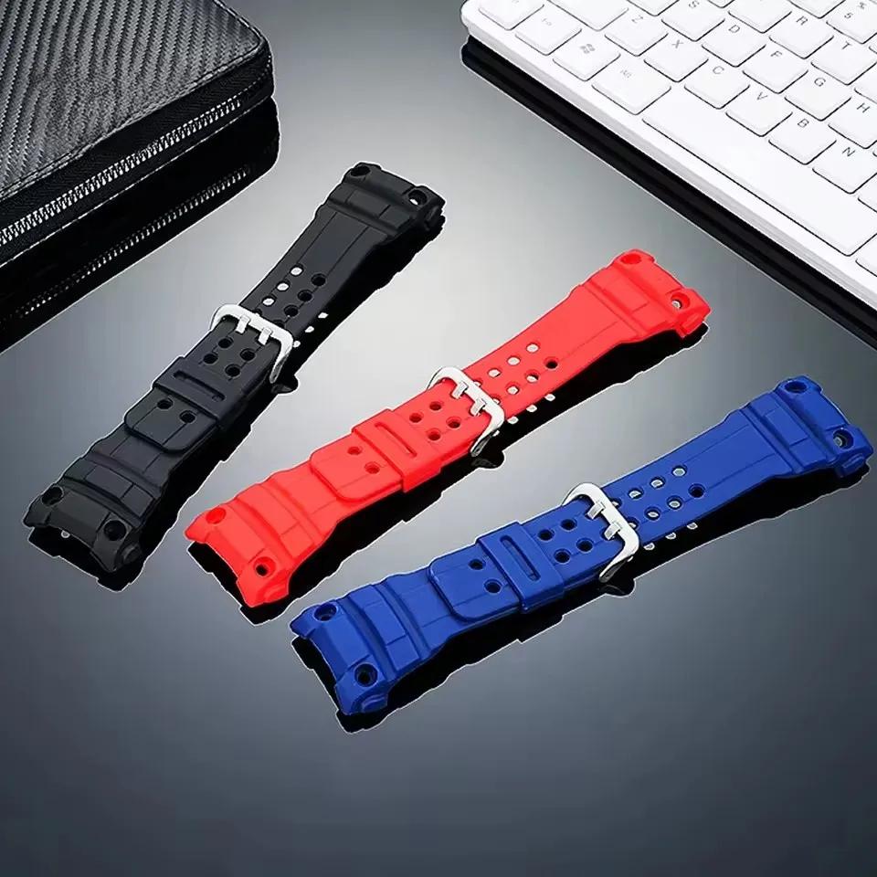 Watch Bands For Casio G-SHOCK GWN-1000 GWN-1000B Strap Mens Wrist Premium PU Watch Band Resin Replacemnet Bracelet